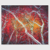 Rote Winternacht Geschenkpapier (Flach)