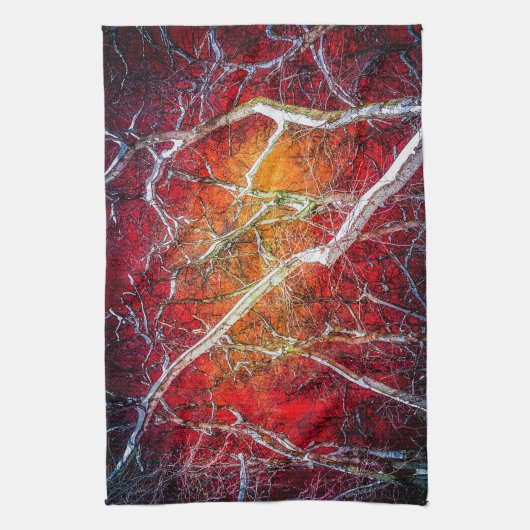 Rote Winternacht Handtuch (Vertikal)