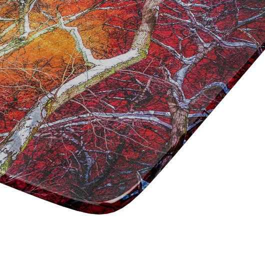 Rote Winternacht Schneidebrett (Ecke)