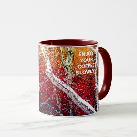 Rote Winternacht Tasse (VorderseiteRechts)