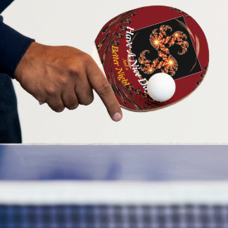 Rote Wirbel: Dynamische Kraft & "Schöner Tag" Frak Tischtennis Schläger
