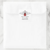 Rote Wirbel Gitarre Save the Date Stickers (Tasche)