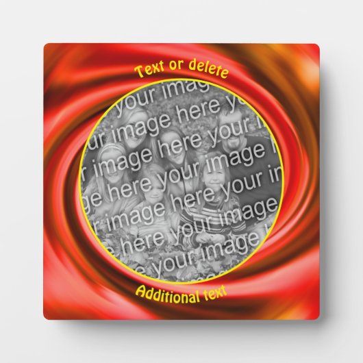 Rote Wirbel kreieren Ihr eigenes Foto Fotoplatte (Vorderseite)