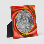 Rote Wirbel kreieren Ihr eigenes Foto Fotoplatte (Vorderseite)