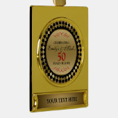 Rote Wirbel und Golddiamanten - 50 Jahre Banner-Ornament Gold (Rechts)
