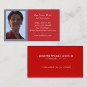 Rote wirkliche Anwesen-Geschäfts-Karten Visitenkarte (Vorne/Hinten)
