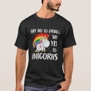 Rote Woche sagt nein zu Drogen sagen ja zu Unicorn T-Shirt