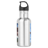 Rote Wölfe Edelstahlflasche (Rückseite)