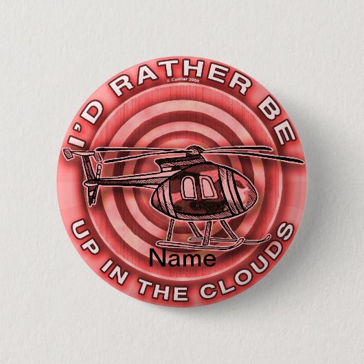 Rote Wolken Hubschrauber Button (Vorderseite)