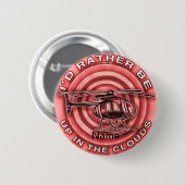 Rote Wolken Hubschrauber Button (Vorne & Hinten)