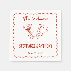 Rote wunderliche Rahmen That's Amore Italienische Serviette