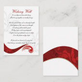 Rote Wunschkarten Begleitkarte (Vorne/Hinten)
