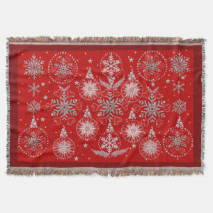 Rote Wurfdecke  Decke