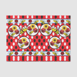 Rote Würfel aus Hummelpapier Seidenpapier