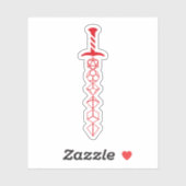 Rote Würfel des Blutjägers Aufkleber (Blatt)