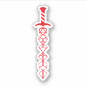 Rote Würfel des Blutjägers Aufkleber (Vorderseite)