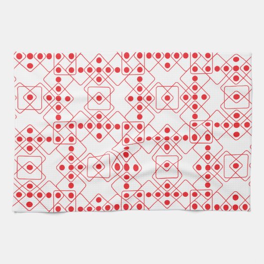 Rote Würfel Handtuch (Horizontal)