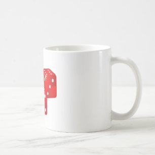 Rote Würfel Kaffeetasse