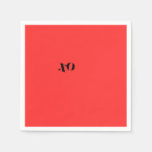 Rote XO-Servietten