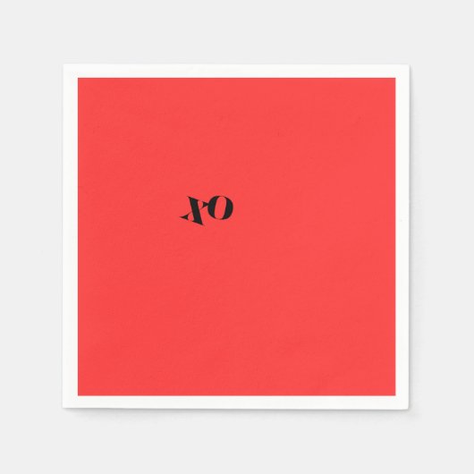 Rote XO-Servietten Serviette (Vorderseite)