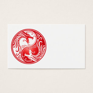 Rote Yin Yang Drachen
