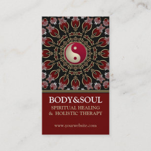 Rote YinYang OstZeitalter-Visitenkarten Visitenkarte