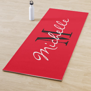 Rote Yogamatze personalisiert mit benutzerdefinier Yogamatte