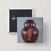 Rote Zahl Amphora des Dachbodens Button (Vorne & Hinten)