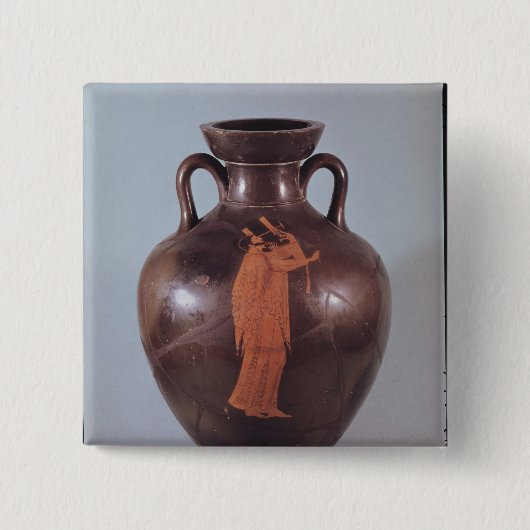 Rote Zahl Amphora des Dachbodens Button (Vorderseite)