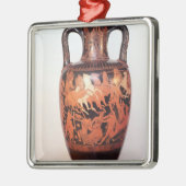 Rote Zahl Amphora des Dachbodens Silbernes Ornament (Links)