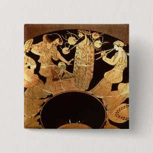 Rote Zahl kylix des Dachbodens, das Dionysus und Button