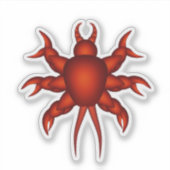 Rote Zangenschabe Aufkleber (Vorderseite)