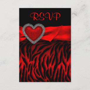 Rote Zebra Rotherz RSVP-Karte RSVP Karte