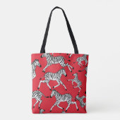 Rote Zebra-Tasche Tasche (Rückseite)
