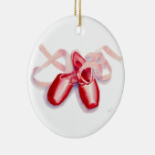 Rote Zehe-Schuhe Keramik Ornament (Rechts)