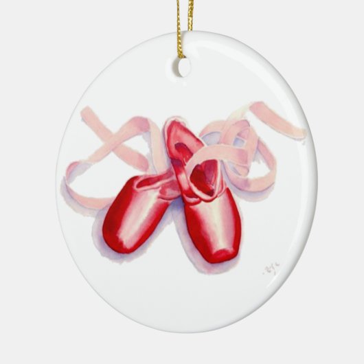 Rote Zehe-Schuhe Keramik Ornament (Links)