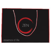 Rote Zen große Geschenktüte (Rückseite)