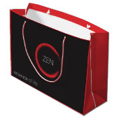 Rote Zen große Geschenktüte (Rückseite Schrägansicht)