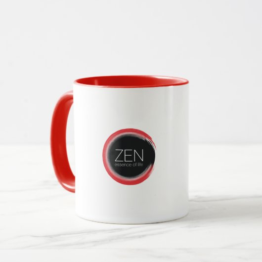 Rote Zen-Tasse Tasse (Vorderseite Links)