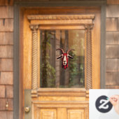 Rote Ziege Fensteraufkleber (Haustür)