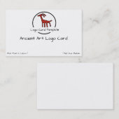 Rote Ziege-Logo für Petroglyphen Visitenkarte (Vorne/Hinten)