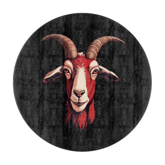 Rote Ziege Schneidebrett (Vorderseite)