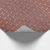 Rote Ziegelmauer Geschenkpapier (Ecke)