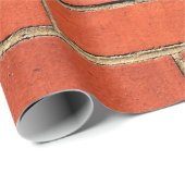Rote Ziegelstadtmauer Geschenkpapier (Rolleneckpunkt)
