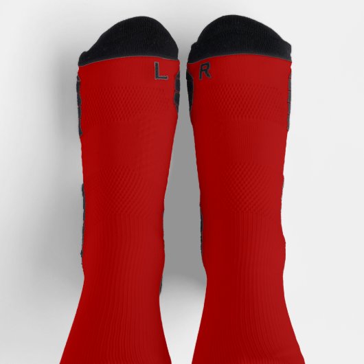 Rote Zimtspeckfarbe Socken (Oben)