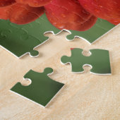 Rote Zinnia - florales Puzzle mit Geschenkbox (Seite)