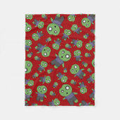 Rote Zombies Fleecedecke (Vorderseite)