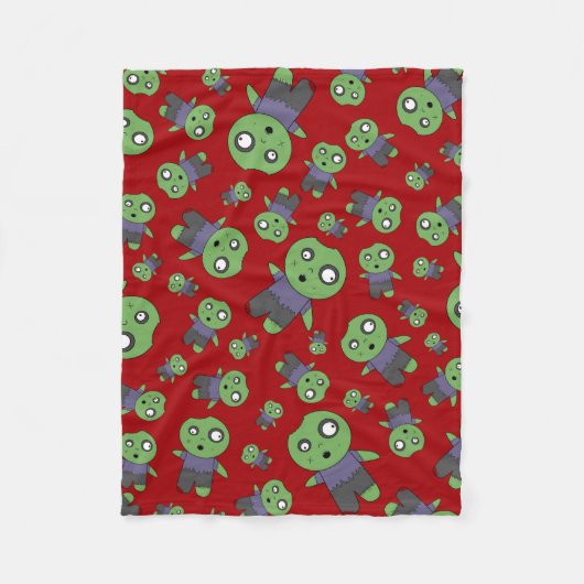 Rote Zombies Fleecedecke (Vorderseite)