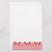 Rote Zuchtpferde Briefpapier (Vorne/Hinten)