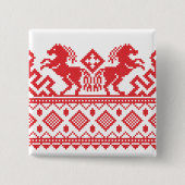 Rote Zuchtpferde Button (Vorderseite)